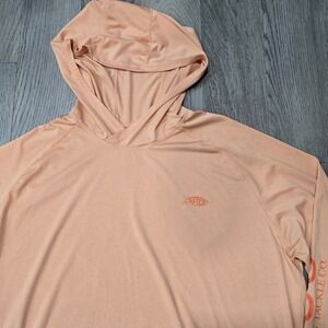 AFTCO Performance Sun Protection Hoodie Men's 2XL Orange Long Sleeve